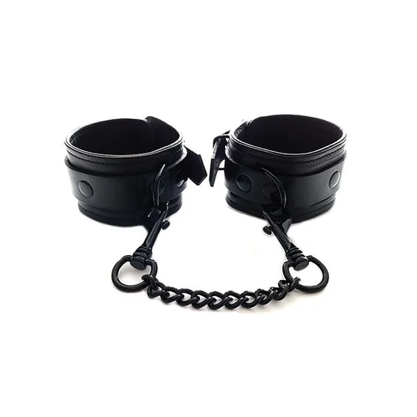 Rouge Leather Ankle Cuffs