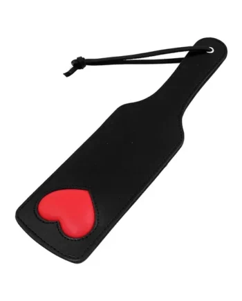 Rouge Leather Paddle With Heart