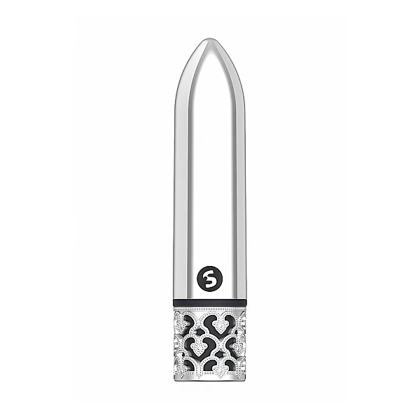 ROYAL GEMS GLAMOR POWERFUL BULLET RECHARGEABLE SILVER