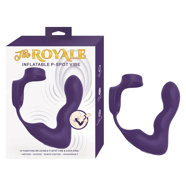 Royale Inflatable P-Spot Cock Ring With Anal Plug by Nasstoys