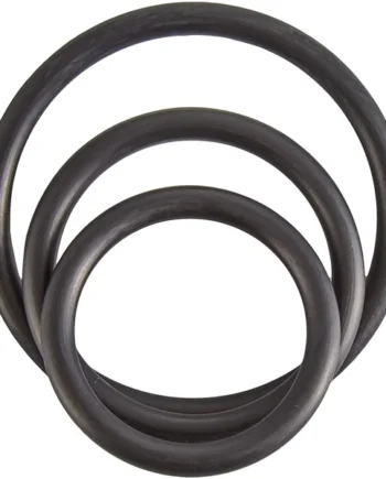 Rubber Cock Ring Set - Black
