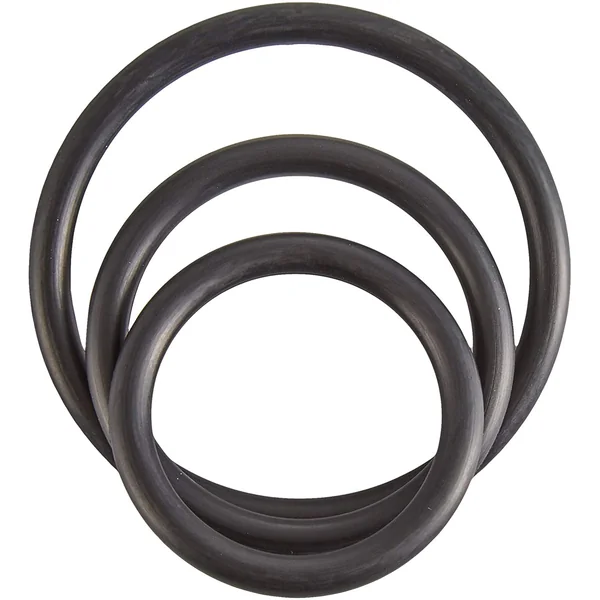 Rubber Cock Ring Set - Black