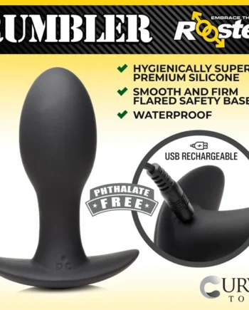 Rumbler Vibrating Silicone Butt Plug