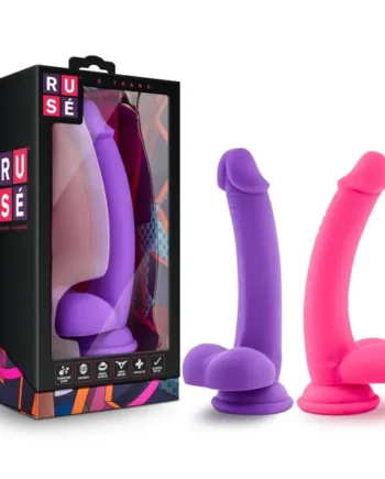 Ruse D-Thang Colorful Silicone Dildo with Balls and Suction Cup
