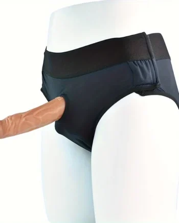 S106T Silicone Penis Sleeve With Pants Realistic Sheath Hollow Dildo