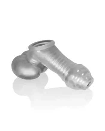 Sackjack Wearable Textured Jackoff Sheath Clear Frost 8 Inch