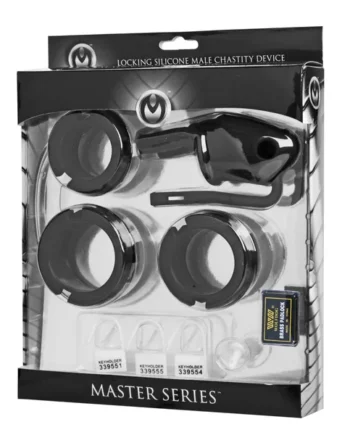 Sados Shadow Locking Silicone Male Chastity Device