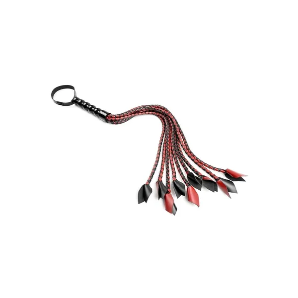 Saffron Braided Flogger – Black/Red