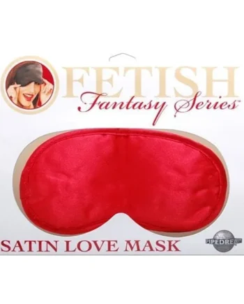 Satin Love Mask - Red