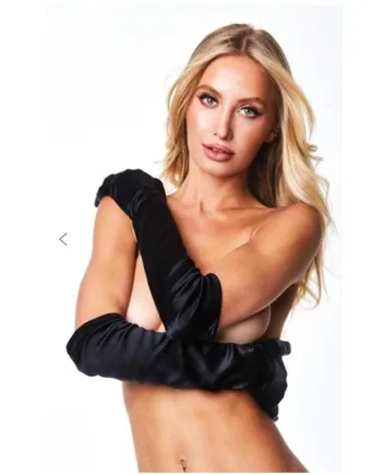 SATIN OPERA GLOVE BLACK