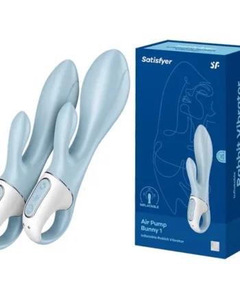 Satisfyer Air Pump Bunny 1 – Blue USB Rechargeable Inflatable Rabbit Vibrator
