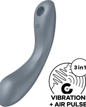 Satisfyer curvy trinity 1 air pulse vibrator clitoral sucker g-spot sex toy grey