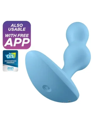 Satisfyer Deep Diver Connect App Vibrating Plug Blue