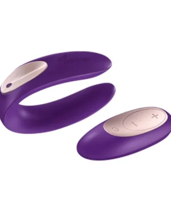 Satisfyer Double Plus Partner Vibrator w/ Remote - Purple