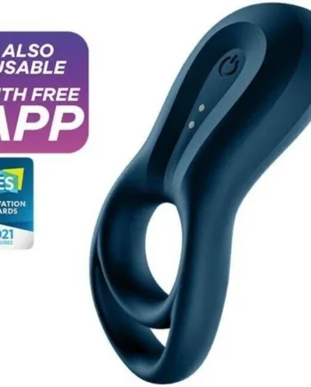 Satisfyer epic duo blue vibrating cock ring penis sex toy couple g-spot massager