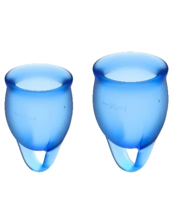 SATISFYER – FEEL CONFIDENT KIT COPA MENSTRUAL TRANSPARENTE 15 + 20 ML