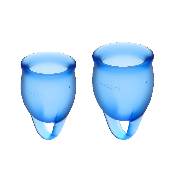 SATISFYER – FEEL CONFIDENT KIT COPA MENSTRUAL TRANSPARENTE 15 + 20 ML