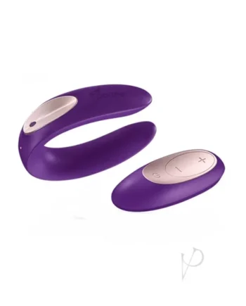 Satisfyer Partner Plus Vibrator For Couples Wireless Remote Rechargeable Silicone Purple