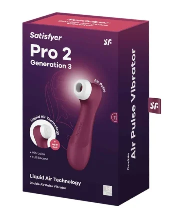 Satisfyer Pro 2 Generation 3 Liquid Air Technology - Red Wine