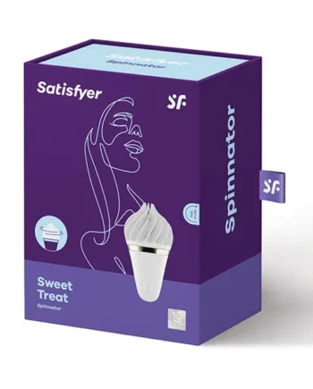 Satisfyer Sweet Treat Rotating Vibrator – White/Gold