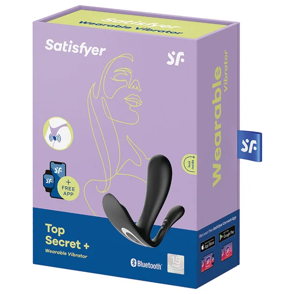 Satisfyer Top Secret+ Connect App Wearable Vibrator - Black