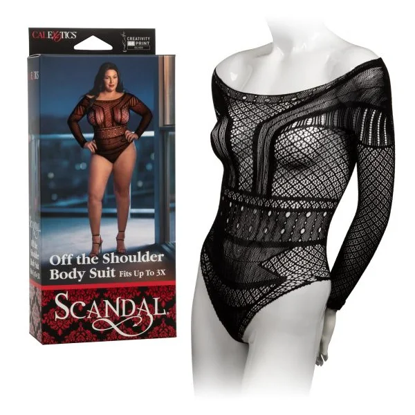 SCANDAL PLUS SIZE OFF THE SHOULDER BODY SUIT