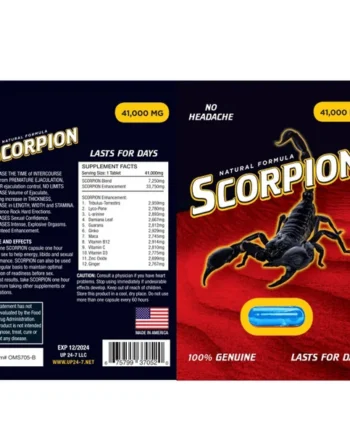 Scorpion Male Enhancement - 30 Count Box