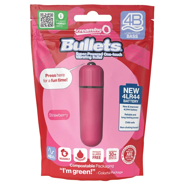 Screaming O 4B Deep Rumbling Bullet - Strawberry