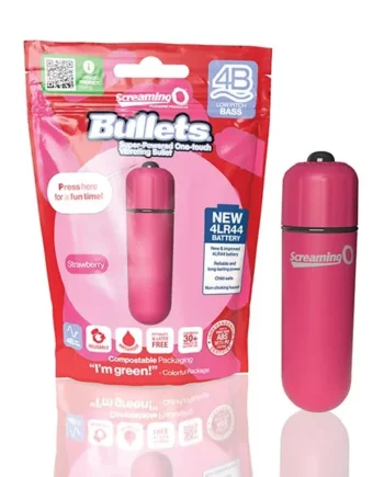 Screaming O 4B Vibrating Bullet Vibrator – Strawberry