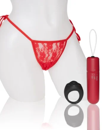 Screaming O 4t - Vibrating Panty Set With Remote Control Ring - Red