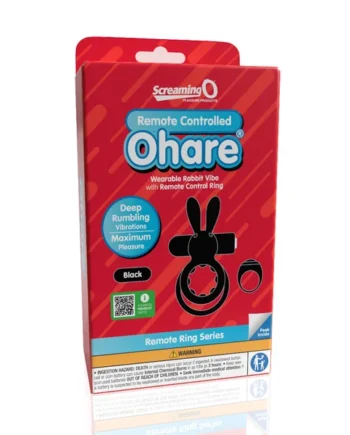 Screaming O Remote Controlled Ohare Vibrating Ring - Black
