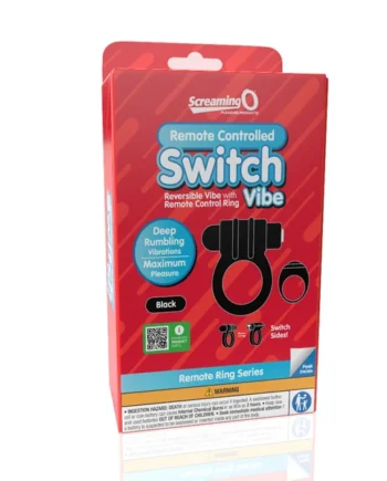 Screaming O Remote Controlled Switch Vibrating Ring - Black