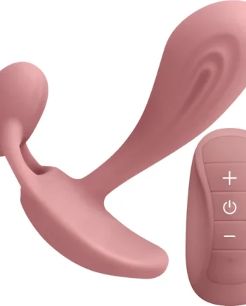 Secrets Echo Silicone G-Spot Vibrator With Clitoral Stimulator & Remote By NS Novelties - Dusty Rose