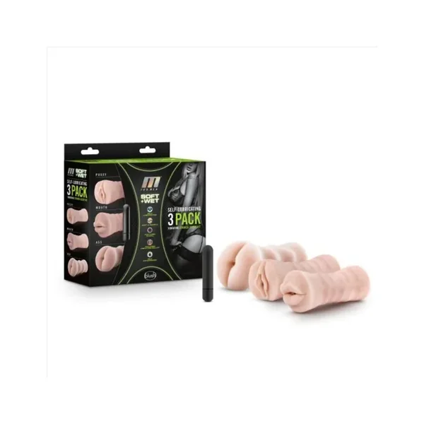 Self Lubricating Vibrating Strokers 3 Pack