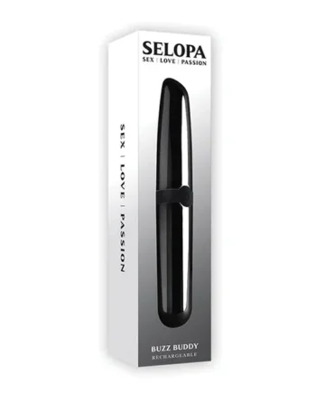 Selopa Buzz Buddy Bullet Vibrator – Black Chrome