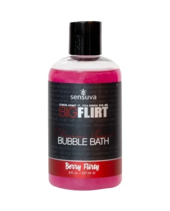 Sensuva Big Flirt Pheromone-Infused Bubble Bath Berry Flirty 8 oz.