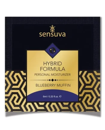 Sensuva Hybrid Personal Moisturizer Single Use Packet – 6 ml Blueberry Muffin