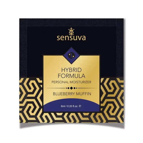 Sensuva Hybrid Personal Moisturizer Single Use Packet – 6 ml Blueberry Muffin