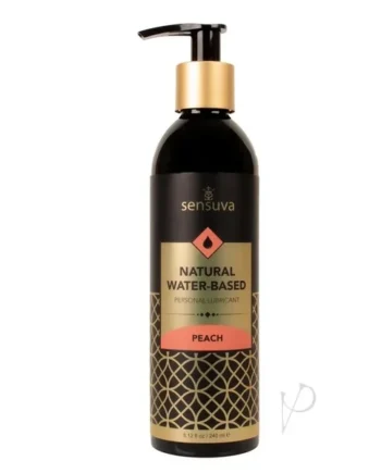 Sensuva Natural Water-Based Personal Moisturizer Flavored Lube Peach 8oz