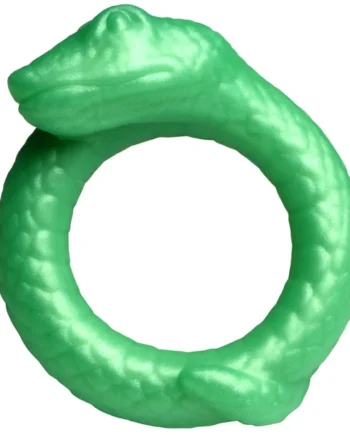 Serpentine Silicone Cock Ring - Green