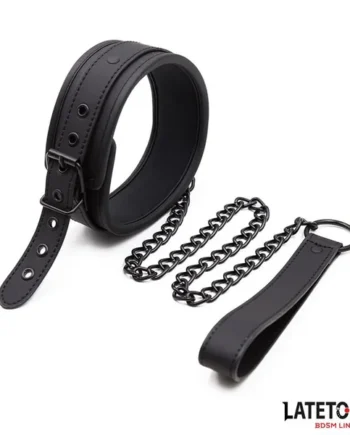 Set Collar and Leash Neoprene Black
