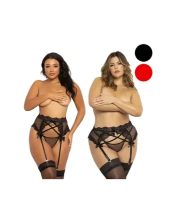 Seven Til Midnight 11657/X Two Piece Garter Belt Set