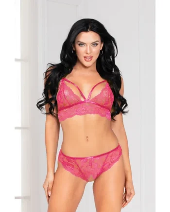 Seven til Midnight – 2PC Lace Strap Set Low Band – Pink