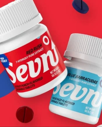 Sevn up 7-Hydroxy 35mg Tablets 10ct Jar Blue Barracudas