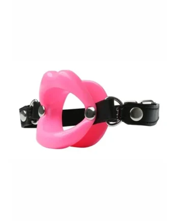 Sex And Mischief Silicone Lips Open Mouth Gag Pink