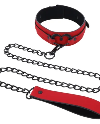 Sex & Mischief Amor Heart Charm Collar & Chain Leash