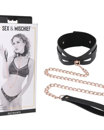 Sex & Mischief Brat Collar & Leash-(ss09841)