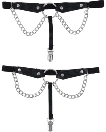 Sex & Mischief Chain Lace Garters By Sportsheets