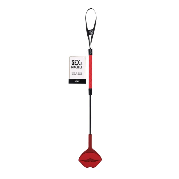 Sex & Mischief Ex's & Oh's Kiss Crop - Red/Black