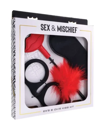 Sex & Mischief Ex's & Oh's Kiss Kit - Red/Black